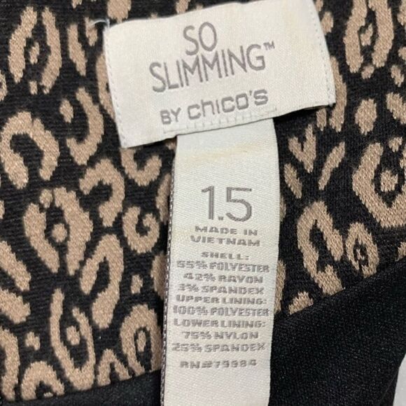 CHICO’S So Sliming Leopard Dress Size 1.5 - Picture 6 of 6
